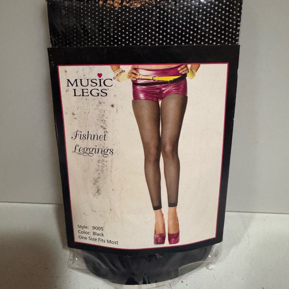 Music Legs Pink and Black Fishnet Shorts